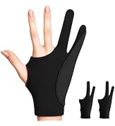 AmberVec Drawing Glove Right Left Hand, Palm Rejection Digital Art Glove for Tablet iPad, Sketchi...