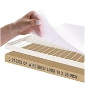 Performore 5 Packs of Wire Shelf Liner 14 x 36 Inch - Waterproof Shelf Liner for Wire Shelving - ...