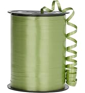 OMISELIO Green Curling Ribbon - 500 Yard Sage Green, Ideal for Gift Wrapping, Balloons, and Speci...