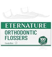 Floss Picks for Braces, 100ct Orthodontic Flossers for Adults and Kids with Toothpick End, Extra ...