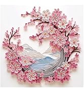 DIADAY Cherry Blossom Diamond Art Painting Kits for Adults, 5D Crystal Rhinestone Special Shaped ...