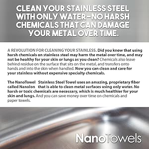 stainless steel cleaner cleaning wipes polish appliances streak free sink water marks residue grease