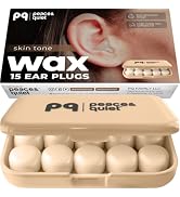 Peace&Quiet PQ Silicone Ear Plugs for Sleeping - 15 Wax Earplugs for Sleep and Swimming Ear Plugs...