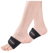 Copper Compression Arch Support - 2 Plantar Fasciitis Adjustable Velcro Arch Brace for Men Women
