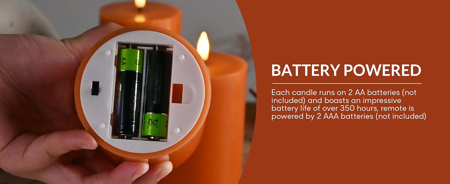 flameless pillar candles
