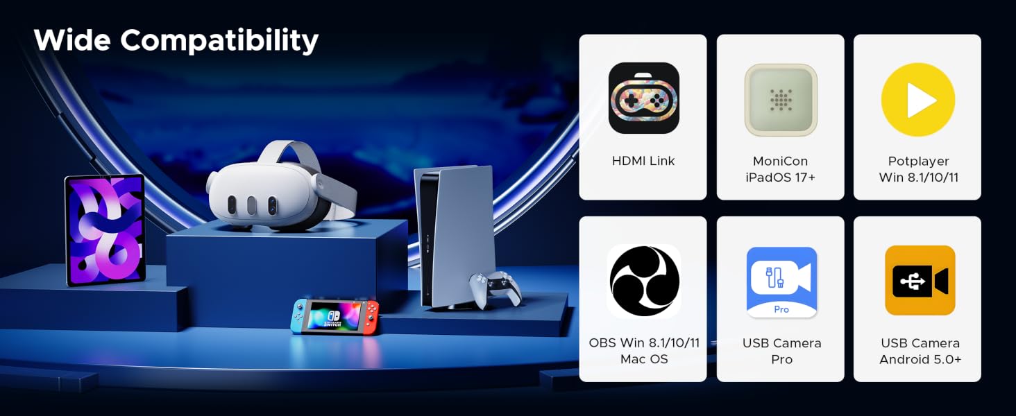 wide compatibility hdmi link monicon potplayer obs usb camera pro usb camera android