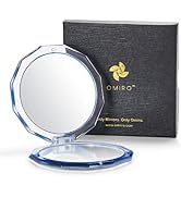 OMIRO Compact Mirror, 3½" 1X/10X Magnification Mini Folding Makeup Mirror for Purses (Color of Th...