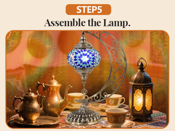 DIY Handmade handCrfat Antique Moroccan Stained Glass Turkish Mosaic table Lamp Kit for Adults