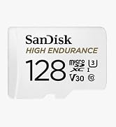 SANDISK 128GB High Endurance Video microSDXC Card with Adapter for dash cam and home monitoring s...