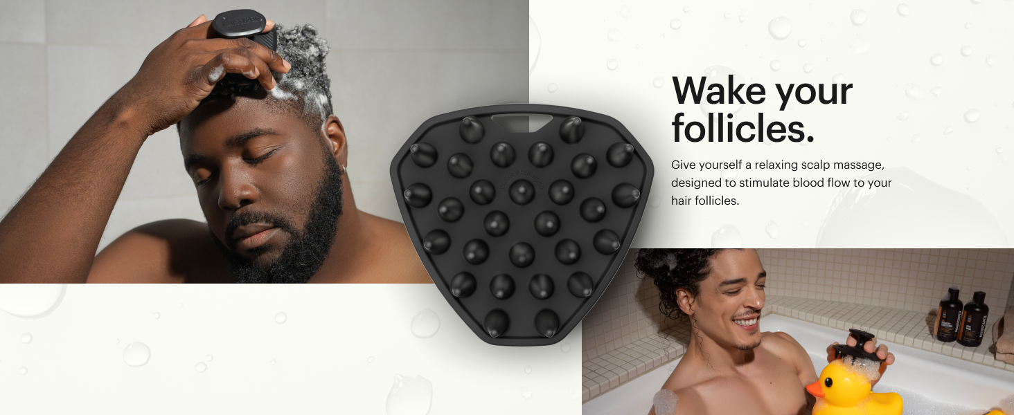 manscaped silicone body scalp buffer shower head dome scrubber bodywash loofah shampoo