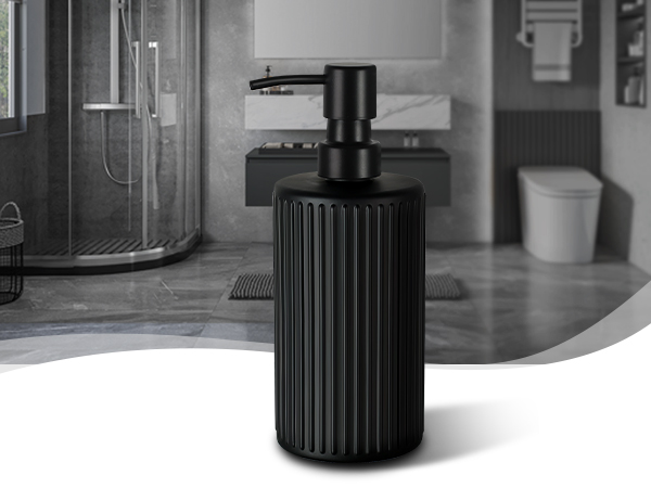 black toothbrush holder set