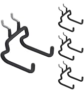 Nivithi 4Pcs Heavy Duty Pegboard Hooks-Neoprene Coated Metal Pegboard Drill Holder-Peg Board Hook...