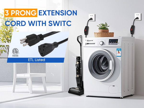Extension Cord with On/Off Waterproof Switch