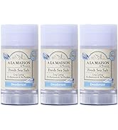 A La Maison Fresh Sea Salt Aluminum Free Deodorant for Women and Men - Natural Deodorant (3 Stick...