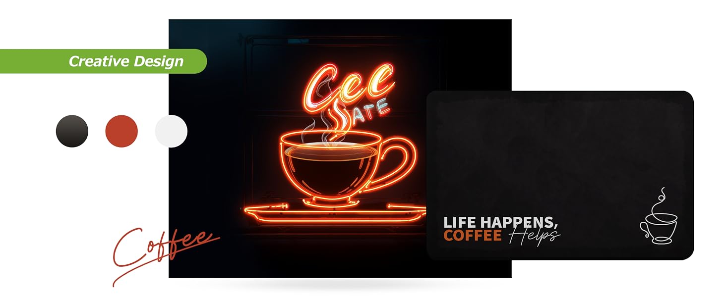 Matace Coffee Maker Mat Dish Drying Mat for Kitchen Counter Design Inspiration COFFEE LOVER