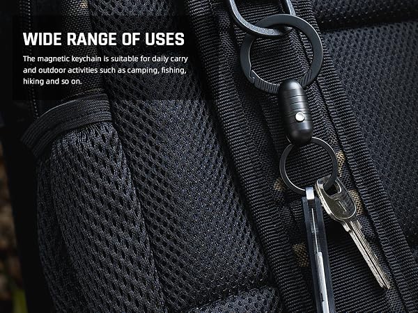 magnetic key holder quick release keychain keyring titanium titanium key ring