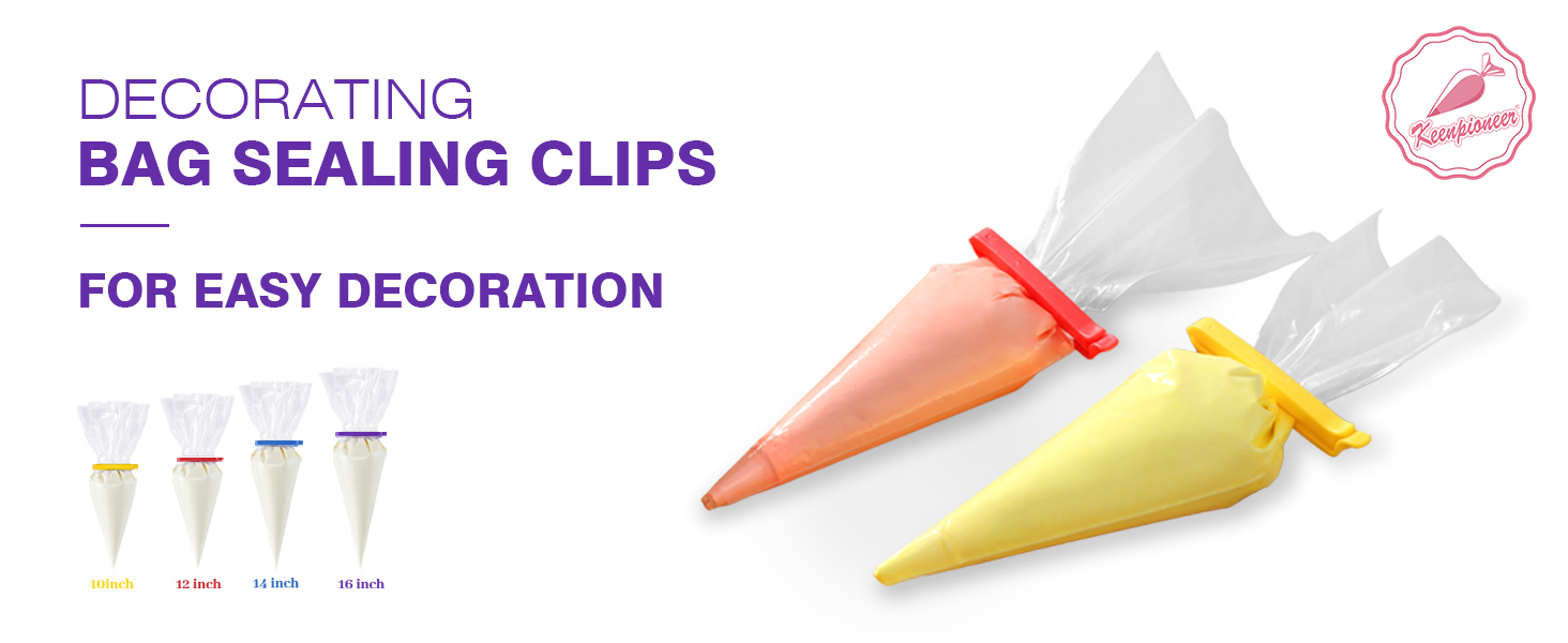 decorating bag sealing clips