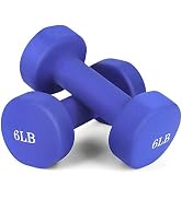 JBM Neoprene Dumbbell Pairs, 2-8lbs Hand Weight Set of 2 Non Slip Hexagonal Shape Dumbbell with E...