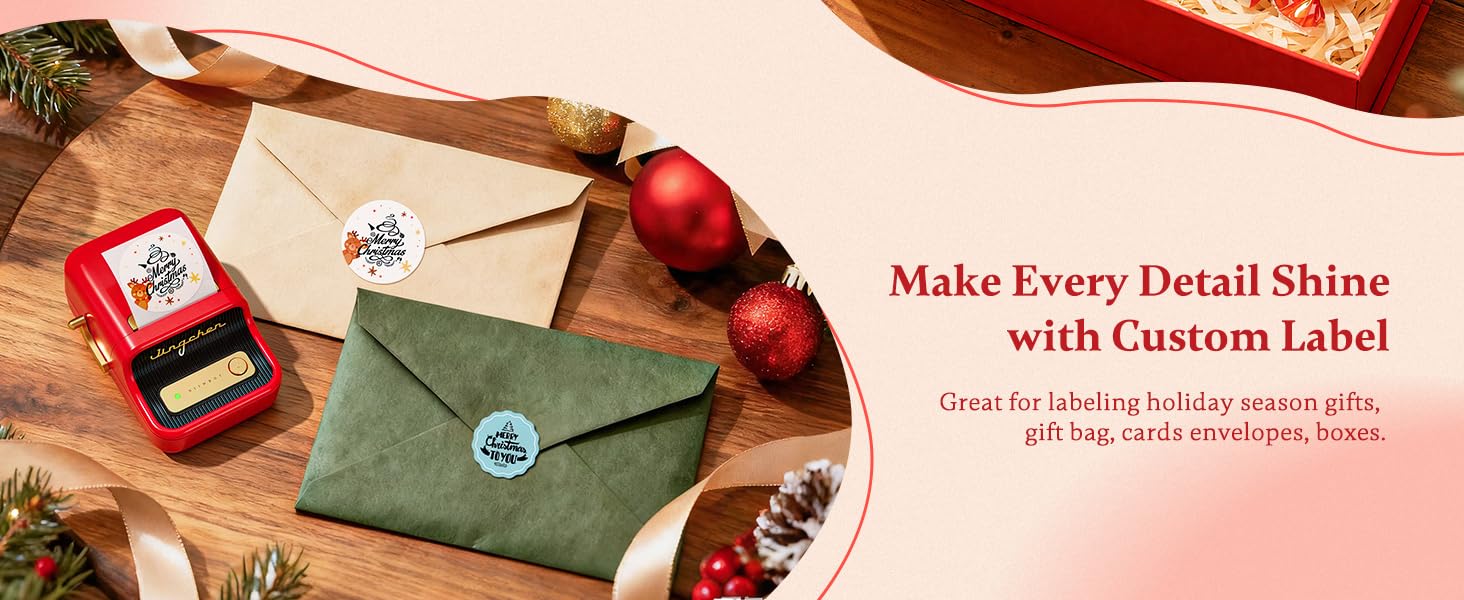 NIIMBOT B21 Christmas Label Maker for Gift Card