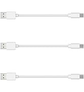 MSTJRY 3 Pack 10 Inch Short lPhone Cord, lPhone Cable to USB-C 3A Charging Cable, White