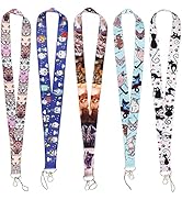 Yansitu Cute Cat Lanyards Strap for Badge Holder, Keychain, ID Card, Kawaii Cat Badge Lanyards fo...