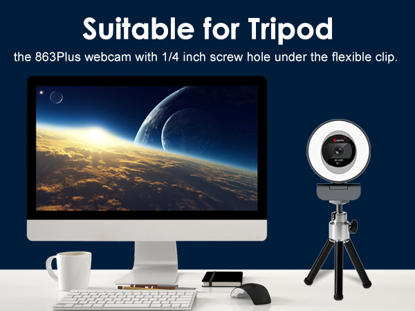 webcam with tripod hole