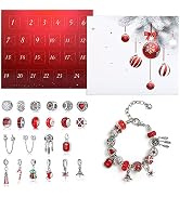Naler Advent Calendar 2025 for Women Girls, Christmas Countdown Jewelry Kit - Includes 22 Charms,...