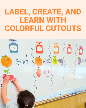 Classroom Cutouts used for sight word learning activities