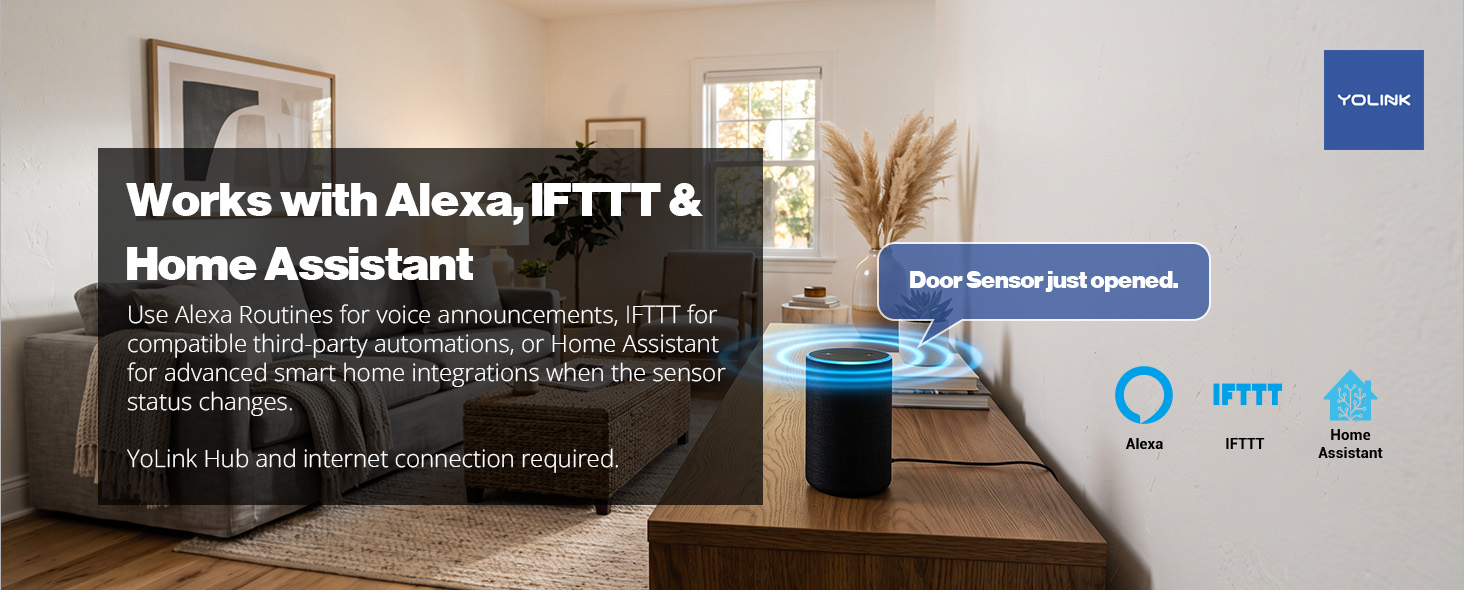 Works with Alexa, IFTTT & Home Assistant
