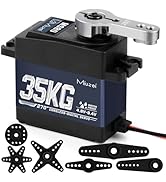 35kg High Torque RC Servo, Miuzei Coreless Servo Motor Metal Gear Digital Stainless Steel Gear Wa...