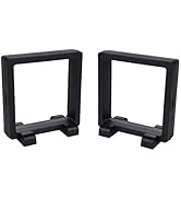 Bleiou 10 Pack 3D Floating Display Frame Stand Holder Coin Chip Jewelry Pin Display Stand Box (Bl...