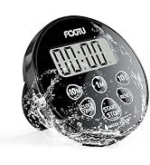 FCXJTU Digital Waterproof Shower Clock Timer, Bathroom Shower Countdown Timer with Alarm, Magneti...