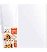 AKONEGE 5 Pcs 11" x 17" Rigid Print Protectors Clear Plastic Sleeves Hard Sheet Protectors Heavy ...