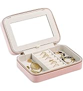 SANQIANWAN Luxury Travel Jewelry Box Case Leather Multifunctional Storage Portable Small Travel O...