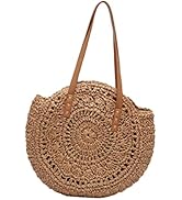 TENDYCOCO Beach Bags Woven Tote Bag Straw Beach Bag Woven Handbag Straw Handbag Straw Tote Bags S...
