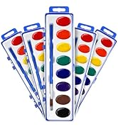FUMILE Watercolor Paint Set Bulk,5 Pack,8 Colors Watercolors Paint with Paintbrush.Washable Water...