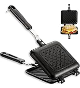 ZOOFOX Sandwich Maker, Grilled Sandwich and Panini Maker Pan with Non-Stick Plates, Stovetop Toas...
