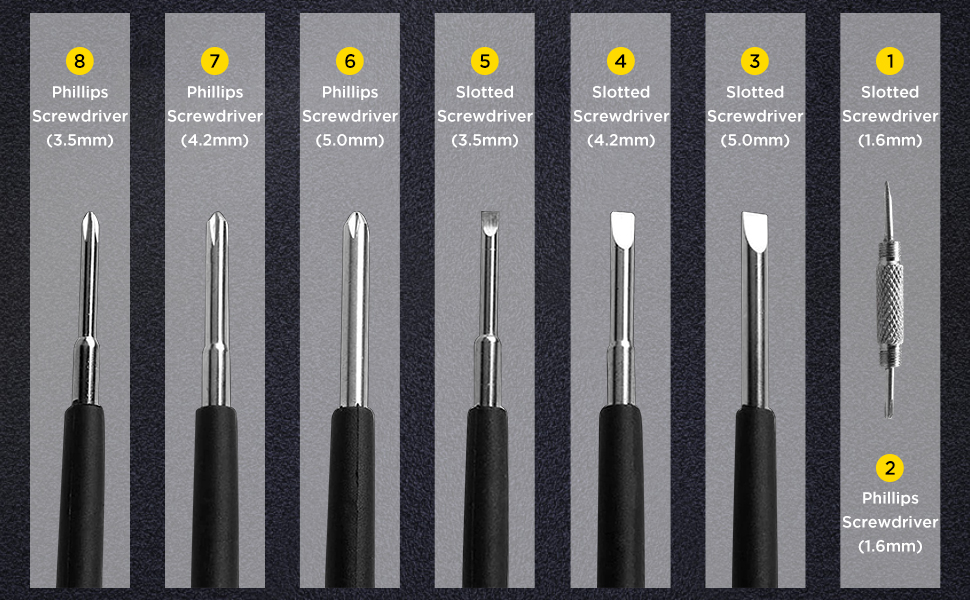 8 in 1 Screwdriver with Flashlight