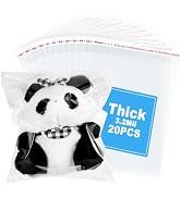 RONSBILL 20 PCS 18x24 Inches Thick 3.2Mil Self Sealing Clear Cellophane Plastic Bags Self Adhesiv...