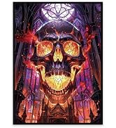 UAONO MTG Card Sleeves 100ct - Skull - Art Card Sleeves Deck Protector | Clear Front & Matte Text...