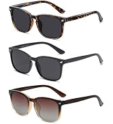 DUSHINE Tangle Free Retro Polarized Sunglasses for Women 2 Pack UV400 Anti-Glare Lightweight, Dri...