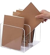 Magazine Holder, Clear Acrylic Magazine Rack, File Organizer for Office Desk, Book Organizer,-One...