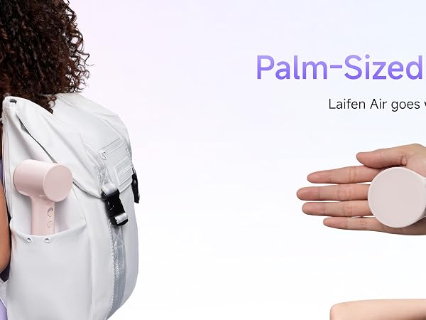 Palm-Sized Compact. Laifen Air goes wherever life takes you. Mini hair dryer, hair dryer for travel.