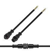 BTF-LIGHTING 4 Pin Electrical Metal nut Connector 20AWG IP67 Male Female Connector 7.87in/20cm Ex...