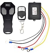 Riyitauto Wireless Winch Remote Control Kit DC12V 433MHZ Waterproof Switch Handset for Truck Jeep...