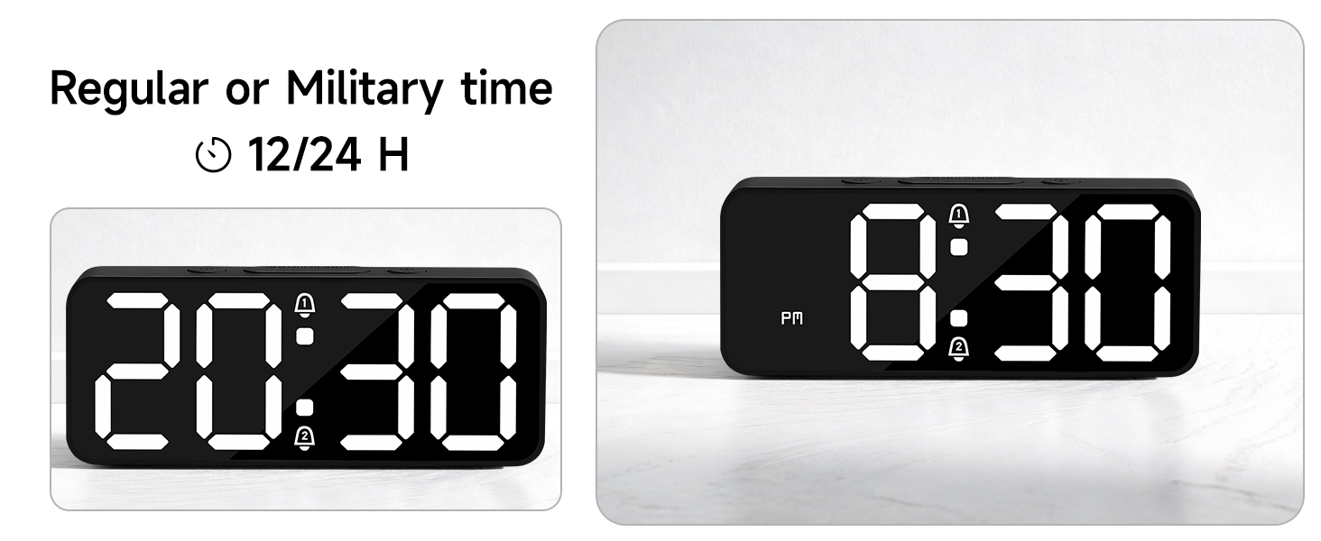 12 24 hour time format digital clock military time switch for students nurses office