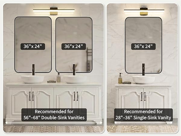 bathroom mirrors set