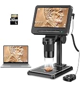 Leipan 1080P LCD Digital Microscope with 32GB SD Card, Coin Microscope with 5-inch IPS Screen,PC ...