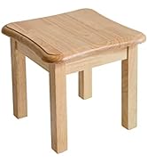 Aibiju Toddler Step Stool, Wooden Stool 11.5*11.5*10.6inch, Natural Wood Kitchen Step Stool, Foot...