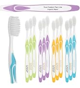 Personalized SmileGoods A404 Toothbrush, 40 Tuft, Soft Extended Reach Bristle, 144 Individually P...